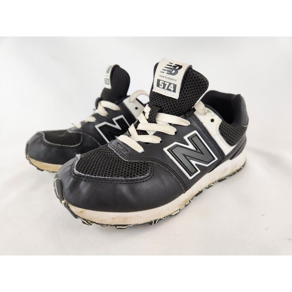 Kids New Balance Shoes 574 Black White Sneakers Running Shoes Size Youth‎ 3